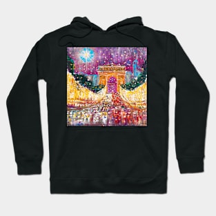 Christmas Star Over Paris Hoodie